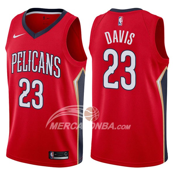 Maglia NBA New Orleans Pelicans Anthony Davis Statement 2017-18 Rosso